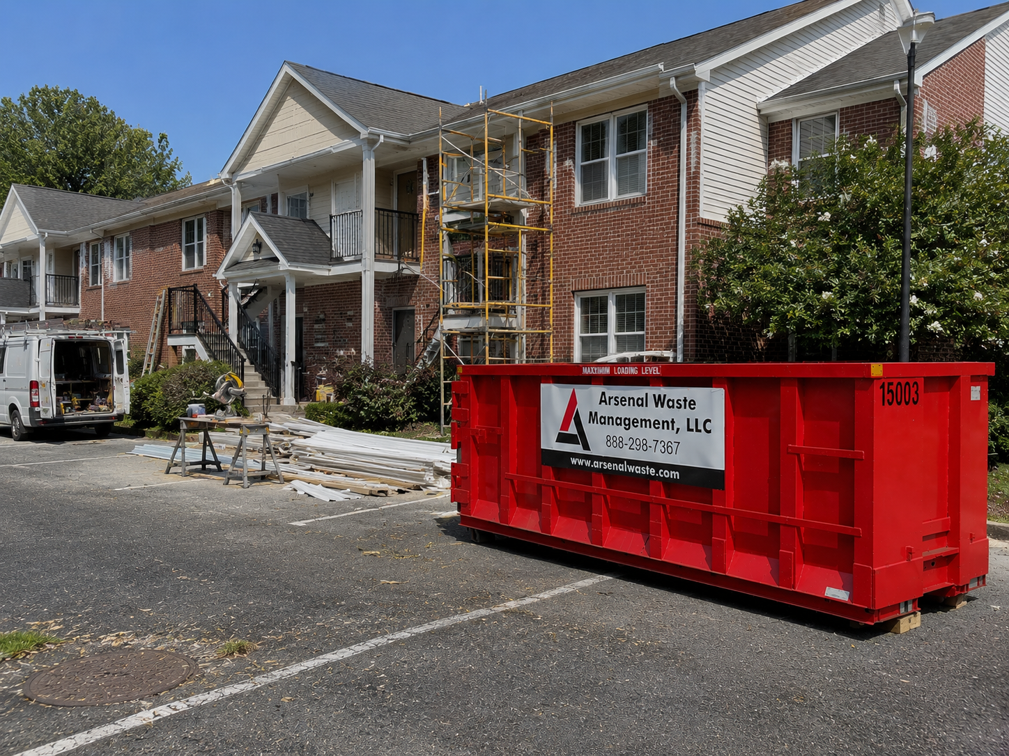 Arsenal Waste Management roll-off dumpster service in Rockingham County New Hampshire